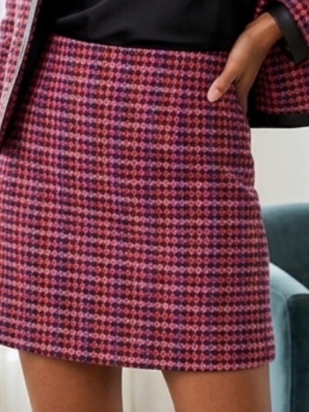 Boston Proper 100% Cotton multicolor Mini Skirt